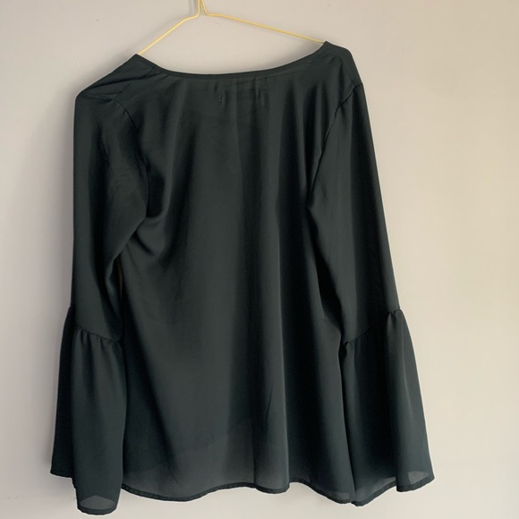 Black Bell Sleeve Blouse - Picture 3 of 3